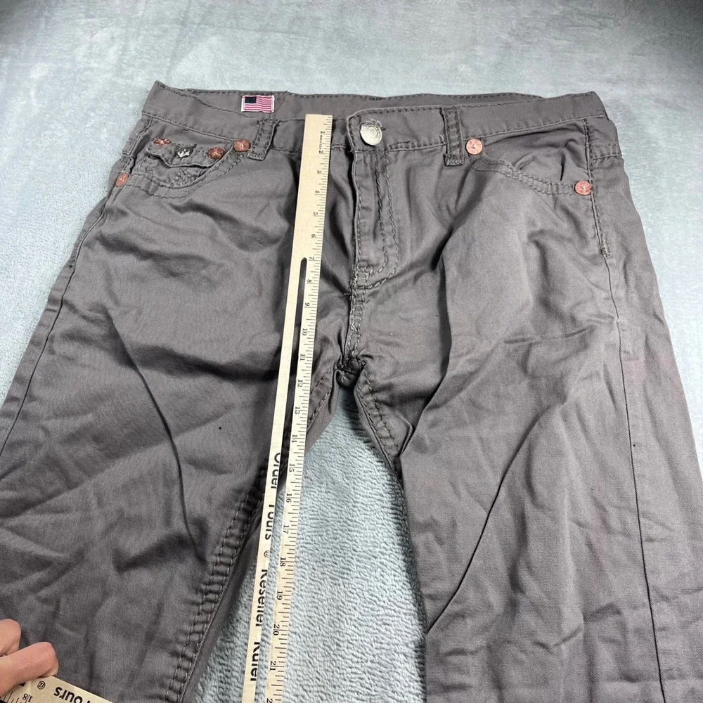 True‎ Religion Joey Super T Mens Gray Twill Pants Made in USA Size 42 13107